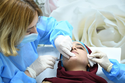 Women getting injected with Botox